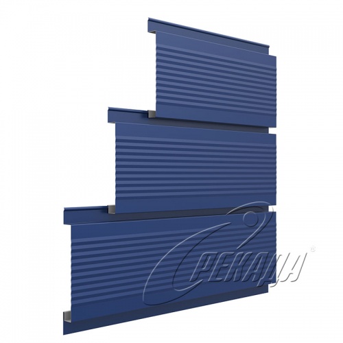 Линеарные панели для вентфасада - RAL 5002 открытый торец Линеарные панели для вентфасада - RAL 5002 открытый торец